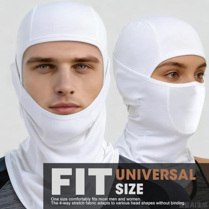 WTACTFUL Breathable Balaclava Face Mask Men, Summer UPF 50+ Sun Protection - color: Black+white