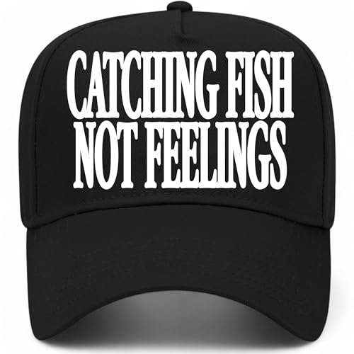Catching Fish Not Feelings Hat - color: Black