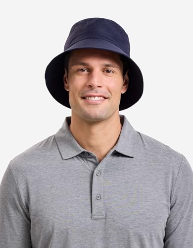 Solbari Unisex Bondi Bucket Hat UPF 50+ - color: Navy, size: Small-Medium