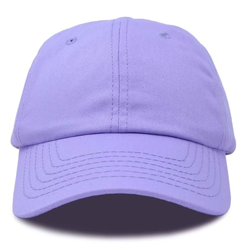DALIX Baseball Cap Dad Hat Plain Men Women Cotton Adjustable Blank Unstructured Soft - color: Lavender