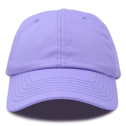 DALIX Baseball Cap Dad Hat Plain Men Women Cotton Adjustable Blank Unstructured Soft - color: Lavender