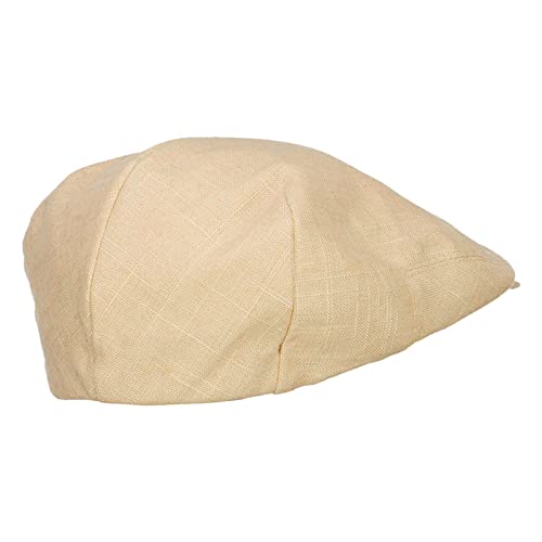 MG Big Size Men's Linen Ivy Cap - Khaki 2XL-3XL