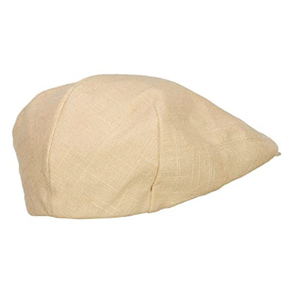 MG Big Size Men's Linen Ivy Cap - Khaki 2XL-3XL