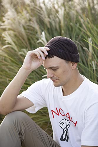 Fisherman Beanie Hats for Men Women,Knit Trawler Skull Cap,Watch Cap,Spring Fall Winter Warm Short Hats - color: (Cotton)-brown-m