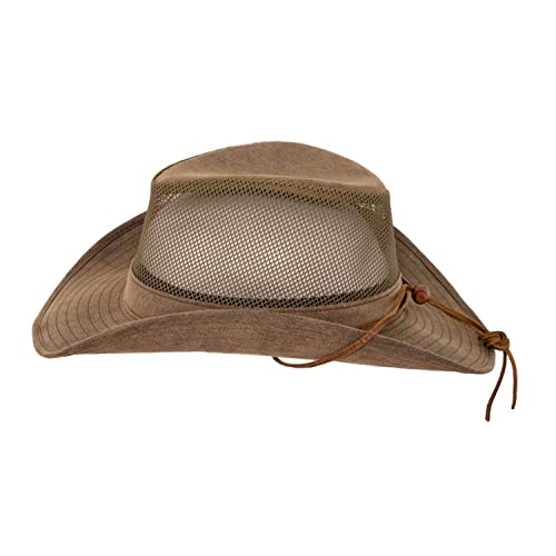 Outback Trading Unisex Adult's Knotting Hill Canyonland Durable Breathable Brown Cowboy Hat - size: X-Large
