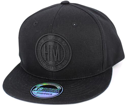 City Snapback Embroidered Fashion Snapback Hat New York Brooklyn Adjustable Baseball Cap Mens Womens - color: Black/Black Harlem Snapback
