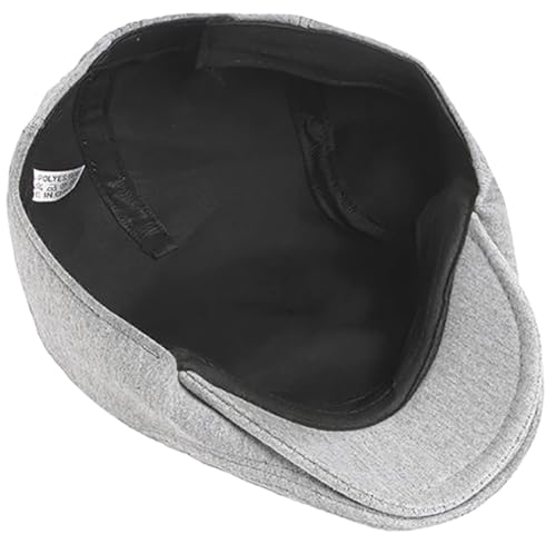 2 Pack Newsboy Cap for Men Women Flat Cap Beret Ivy Cabbie Hat - color: Black + Light Gray