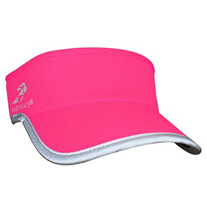 Headsweats Unisex Adult Lightweight Performance Running Reflective Visor - color: Neon Pink