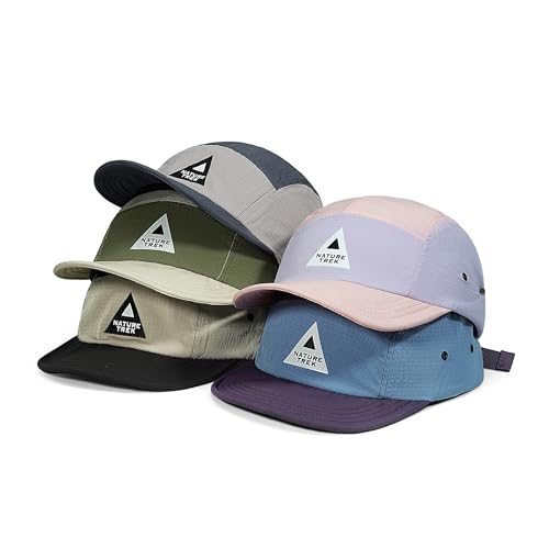 Croogo Quick-Dry 5 Panel Running Cap Lightweight Short Brim Hats for Men - color: Grey