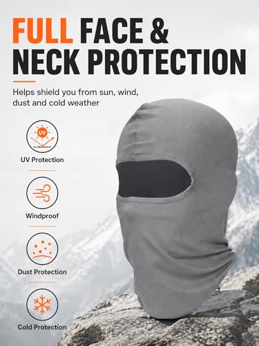SATINIOR 6 Pcs Ski Balaclava Men Full Face Cover Mask - color: Multicolor