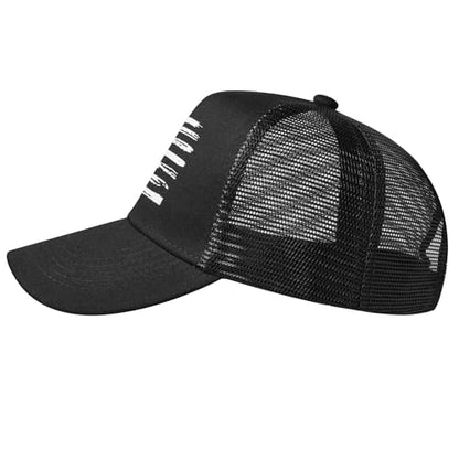 Baseball Cap, American Flag Trucker Hat for Men Women, Breathable Adjustable Fit Outdoor Mesh Snapback Hats - color: Black/White Flag