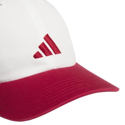 adidas Men's Ultimate Hat Baseball Cap - color: Off White/Active Maroon/3