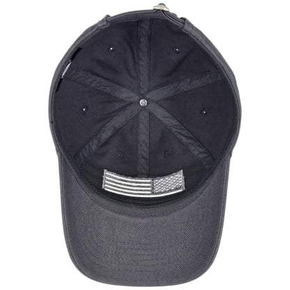E BY ELIDAN USA Hat, Embroidered American Flag Baseball Cap for Men Women - color: Tonal Charcoal Grey