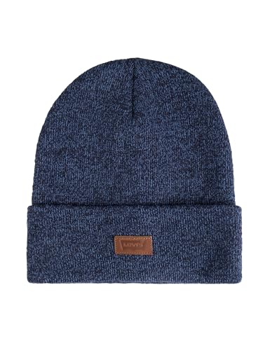 Levi's Mens All-Season Hero Beanie Soft Knit Cuffed Winter Hat, Warm & Comfortable Everyday Style - color: Marl Blue