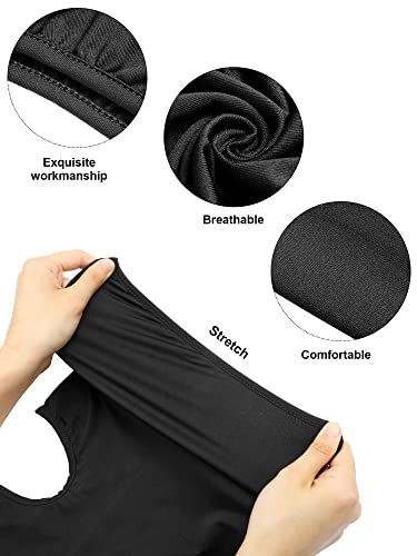 SATINIOR 9 Pcs Ski Mask Men Balaclava Pasa Montañas para Hombre Hood Protection Full Face Cover Cooling Neck Gaiter Bandana - color: Black