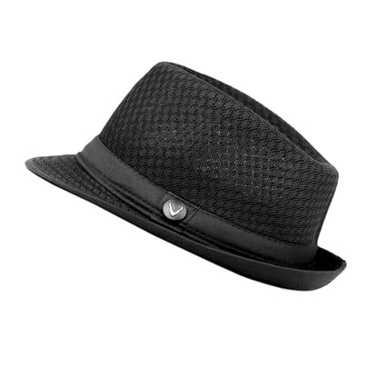 The Hat Depot Light Weight Classic Soft Cool Mesh Crushable Fedora hat - color: Black, size: Small-Medium