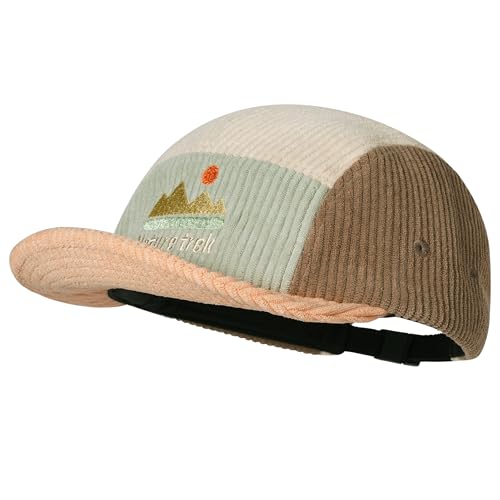 Clakllie Vintage Corduroy 5 Panel Hat Casual Short Brim Baseball Caps Unstructured Dad Hats Unisex Trucker Snapback Hat - color: Cdus-bswp2585-pink