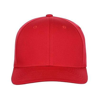 Lids Blank All Star Classic Structured Stretch Fitted Baseball Cap – Curved Bill Hat for Men and Women - color: Red, size: Small-Medium