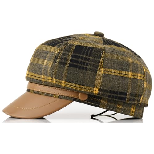 Newsboy Caps Fall Hats for Women Fashionable Vintage - color: T1-beret-yellow