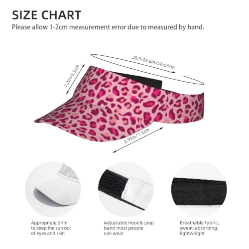 Leopard Print Sun Visor Hat Adjustable Sports Beach Cap for Men Women - color: 2