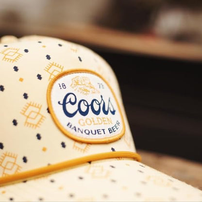 AMERICAN NEEDLE Unisex Coors Beer Patch Adjustable Snapback Baseball Hat - color: Mojave (Butter)