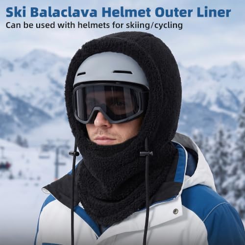 Ski Mask Balalclava Windproof Face Mask Warm Fleece Neck Cover for Cold Weather Helmet Hood for Men & Women - color: B11-2pcs(black+pink)