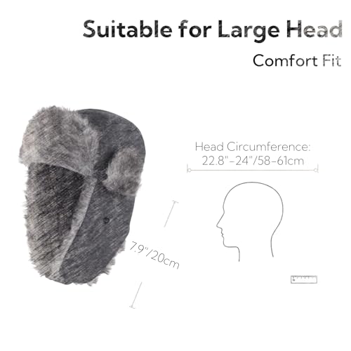 Trapper Hat Warm Faux Fur Winter Hat with Ear Flaps Windproof Waterproof Snow Ski Hats for Men Women Cold Weather - color: White