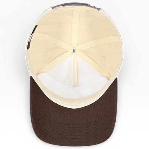 E BY ELIDAN Two Tone A-Frame Trucker Hat, 5-Panel Blank Baseball Snapback - color: Stone Brown