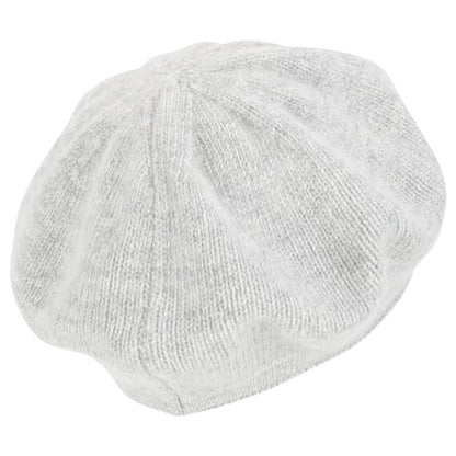 Armycrew Premium Wool Modern Stylish Beret Hat - color: Light Grey