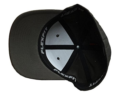 Flexfit/Yupoong Men's Cotton Twill Fitted Cap - color: Dark Grey, size: Large