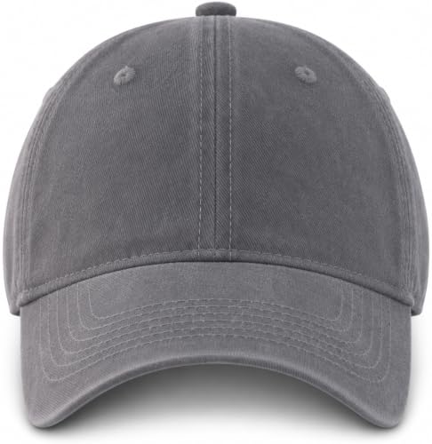 Vintage Washed Cotton Baseball Caps Men Women Adjustable Unstructured Low Profile Dad Hat - color: 1p-grey