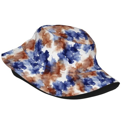 Bucket Hat Unisex for Men Women Cute Funny Fashion Fishing Hat Trippy Art Casual Fisherman Cap - color: Abstract Watercolor