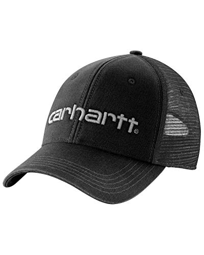 Carhartt Men's Canvas Mesh-Back Logo Graphic Cap - color: Black