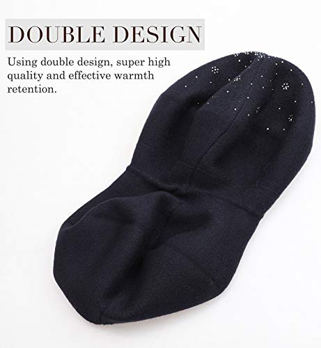 Sumolux Women Beret Hat French Beret Beanie Cap Classic Solid Color - color: Navy Blue, size: One Size