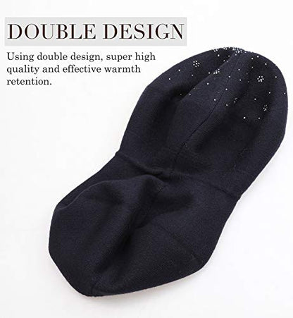 Sumolux Women Beret Hat French Beret Beanie Cap Classic Solid Color - color: Navy Blue, size: One Size