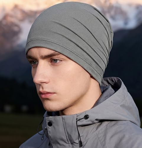 Cmonie 4-6Pack Breathable Skull Caps for Men Women - color: 4pack-black&light Gray&gray&white