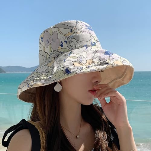 FaroDor Women's Reversible Bucket Hat UV Protection Packable Travel Cap Wide Brim Sun Hats 2026 - color: 4beige