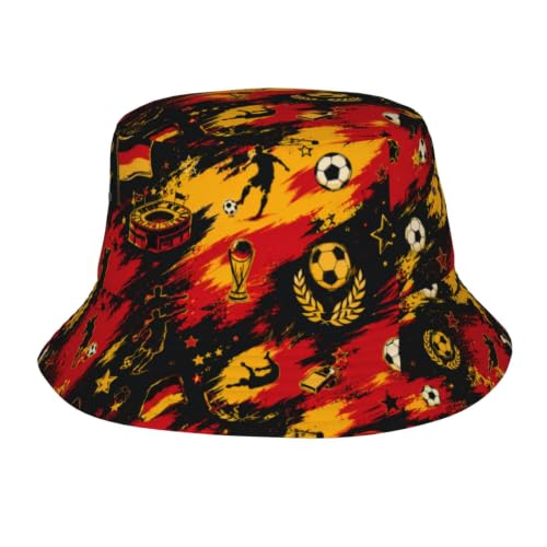 Bucket Hat for Men Women Packable Sun Hats Fisherman Outdoor Summer Travel Hiking Beach Caps - color: German Football