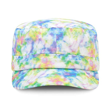 The Hat Depot Cadet Military Army Baseball Cap Tie Dye & Washed Cotton Basic & Distressed Cadet Brushed Cotton Cap - color: 3. Tie Dye - Color 2