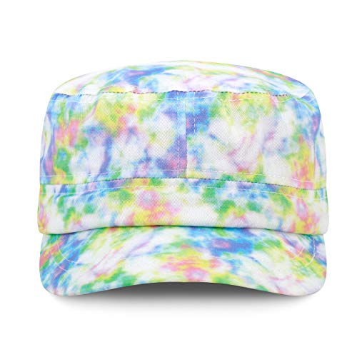 The Hat Depot Cadet Military Army Baseball Cap Tie Dye & Washed Cotton Basic & Distressed Cadet Brushed Cotton Cap - color: 3. Tie Dye - Color 2