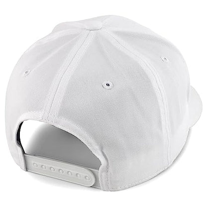 Trendy Apparel Shop Capybara Embroidered Patch Structured 6 Panel Snapback Baseball Cap - color: White
