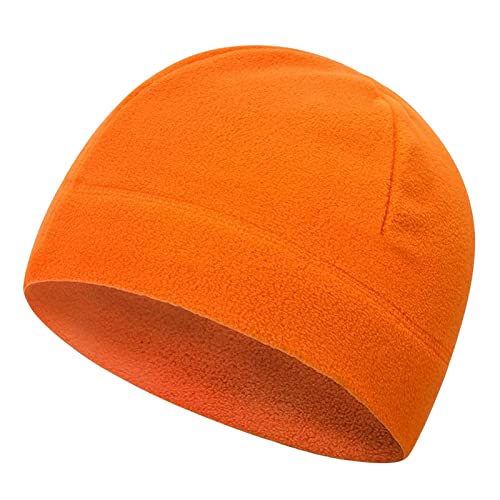 Wild Tribe Synthetic Microfleece Tactical Polartec Watch Cap Fleece Youth Mens Winter Warming Hat Military Skull Cap Beanie - color: Orange