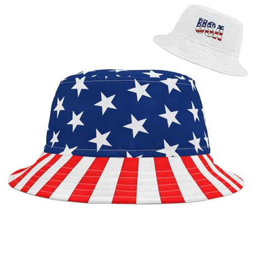 Bucket Hat for Men Women Funny Holiday Fishing Hat Cute Fisherman Cap - color: Flag01
