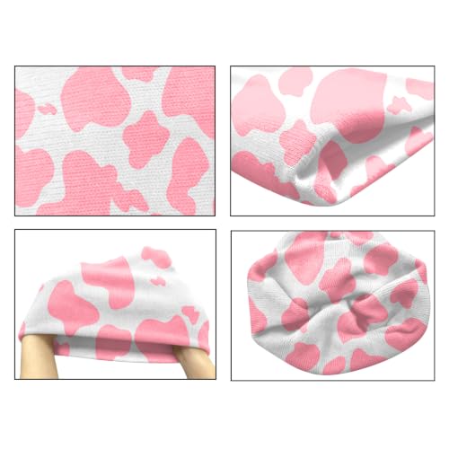 Beanie Knit Hat Winter Unisex Cuffed Beanies Skull Cap Warm Double Layer Thick Acrylic Cute for Girls Women Men - color: Pink