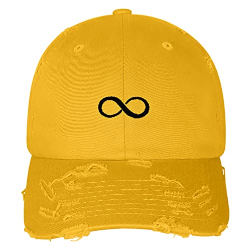 JPAK Infiniti Vintage Dad Hat Frayed Embroidered Cap Symbol Loop - color: Mustard