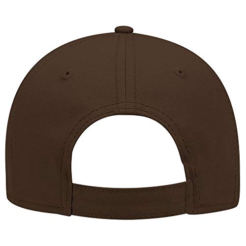 OTTO 6 Panel Low Profile Superior Cotton Twill Cap - color: Dk. Brown