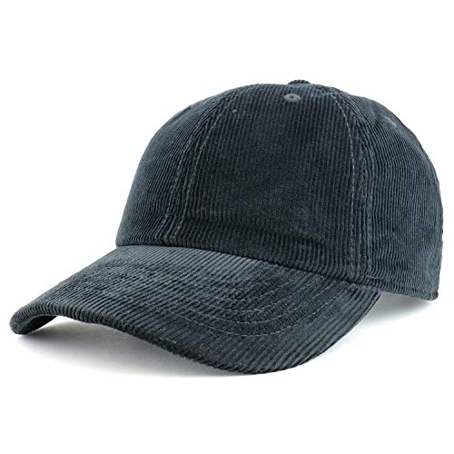 Trendy Apparel Shop Cotton Corduroy Unstructured Baseball Cap Dad Hat - color: Black