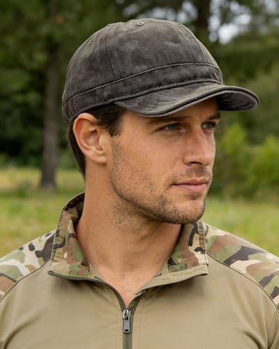 CLAPE Camo Short Brim Hat for Men, Shapeable Packable Outdoor Sport Cap - color: Clsb04-taupe