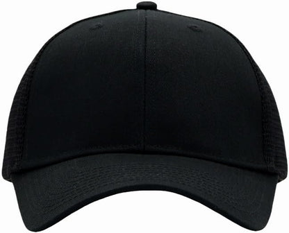 Mens Mesh Snapback Trucker Hat Baseball Cap, Fits OSFM&XXL Head - color: Curved Black, size: Medium-Large