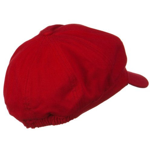 e4Hats.com Cotton Elastic Newsboy Cap - color: Red, size: XX-Large-3X-Large